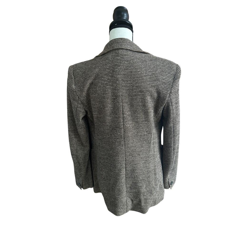 Max Mara Weekend Wool Blend Houndstooth Blazer Br… - image 4